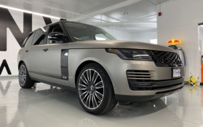 Range Rover Matte Grey Aluminum Colour Change Full Wrap