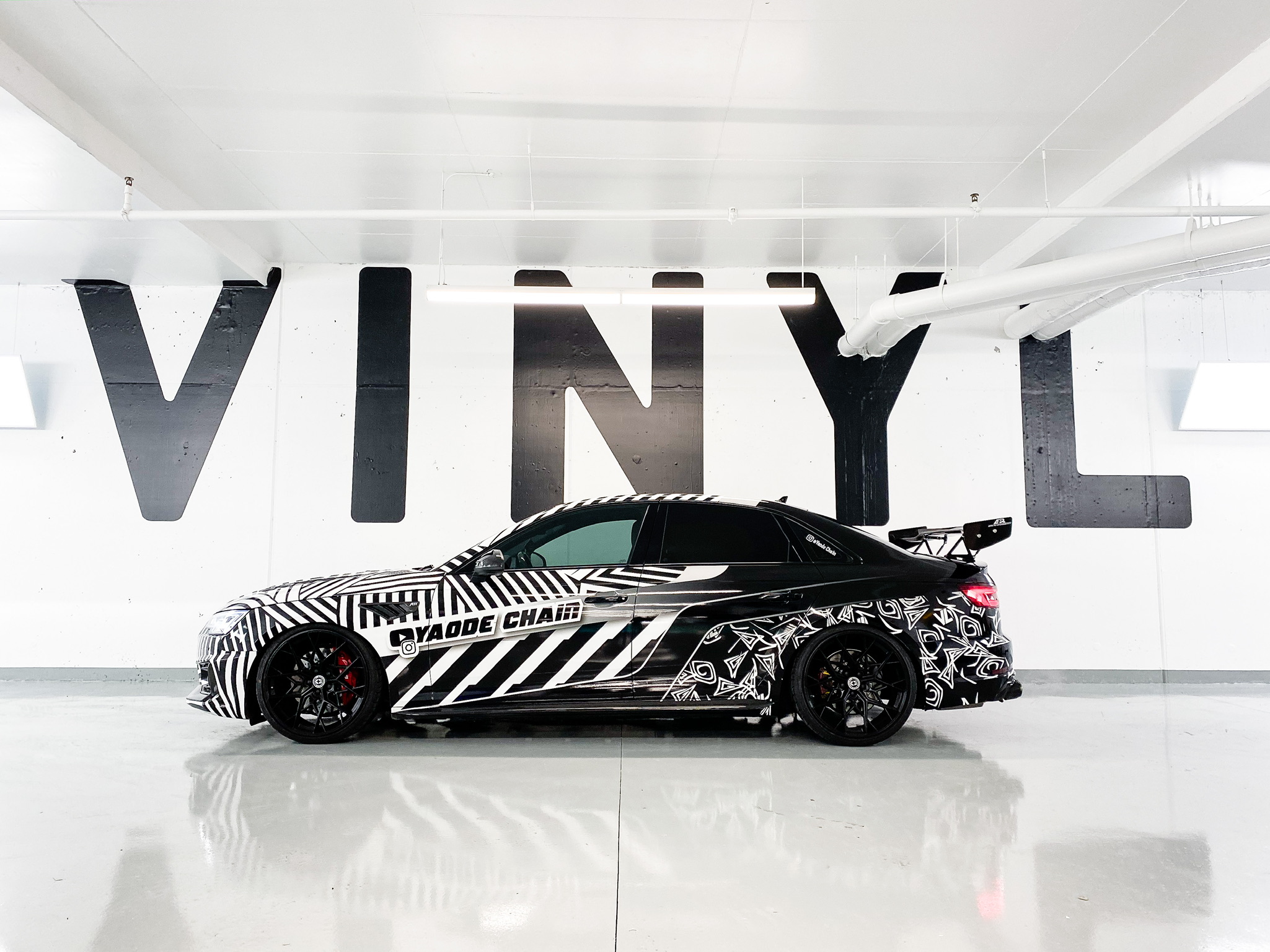 Audi A4 Custom Print Full Wrap by Vinyl labs